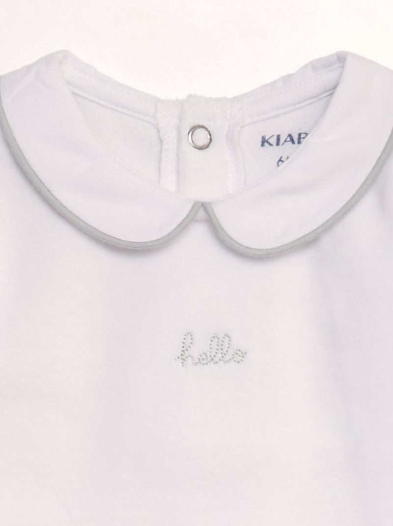 Pigiama in ciniglia 2 pezzi BIANCO - Kiabi