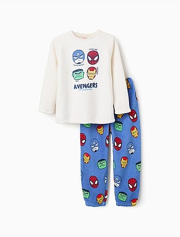 Pigiama in coral fleece con stampa avengers
