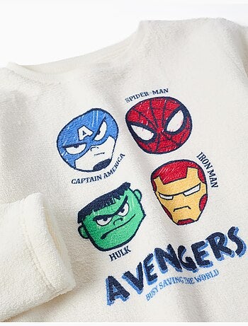 Pigiama in coral fleece con stampa avengers