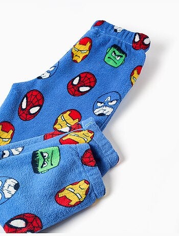 Pigiama in coral fleece con stampa avengers