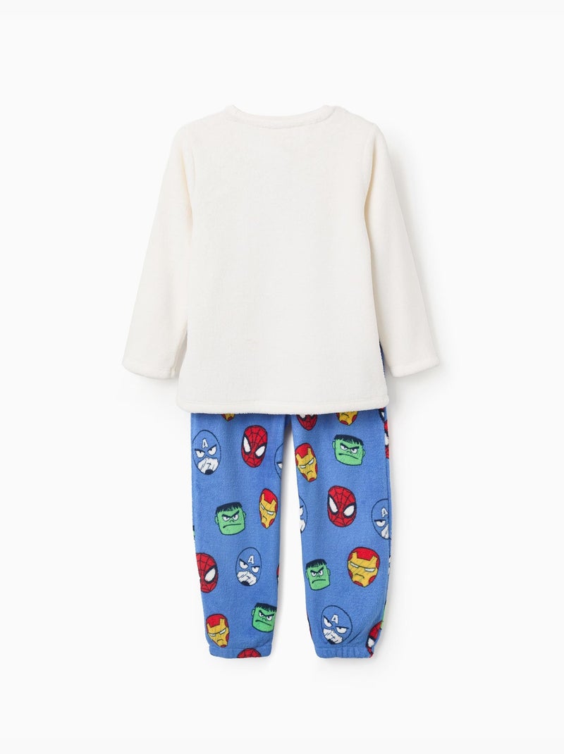 Pigiama in coral fleece con stampa avengers Bianco - Kiabi