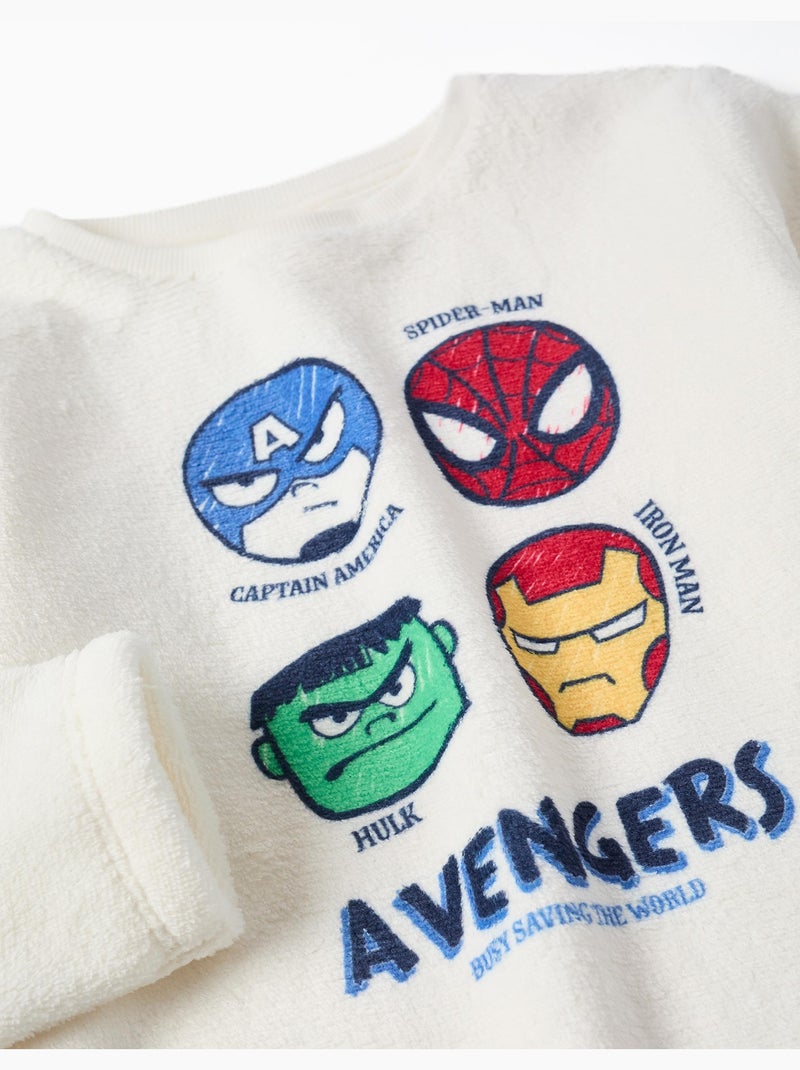 Pigiama in coral fleece con stampa avengers Bianco - Kiabi