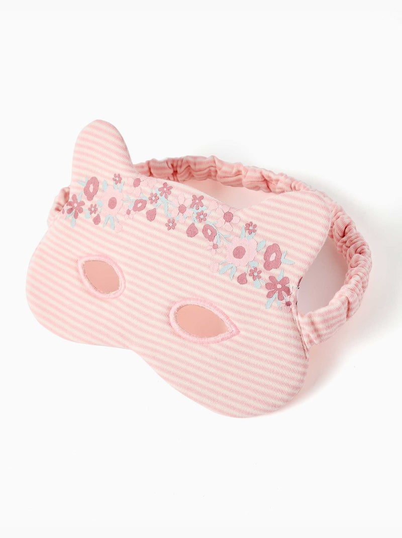 Pigiama in cotone a manica corta con maschera imbottita Bianco - Kiabi