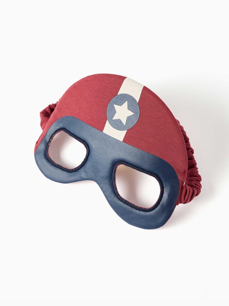 Pigiama in cotone a manica corta con maschera imbottita Rosso scuro - Kiabi
