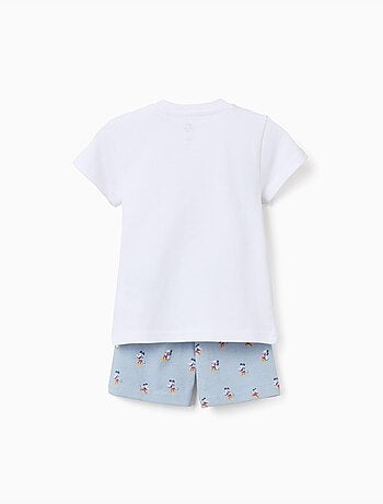 Pigiama in cotone a manica corta con Mickey
