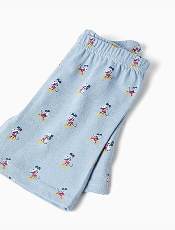 Pigiama in cotone a manica corta con Mickey