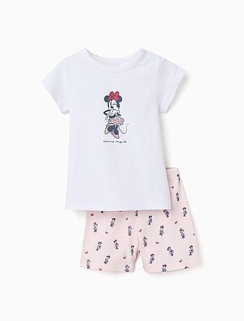 Pigiama in cotone a manica corta con Minnie