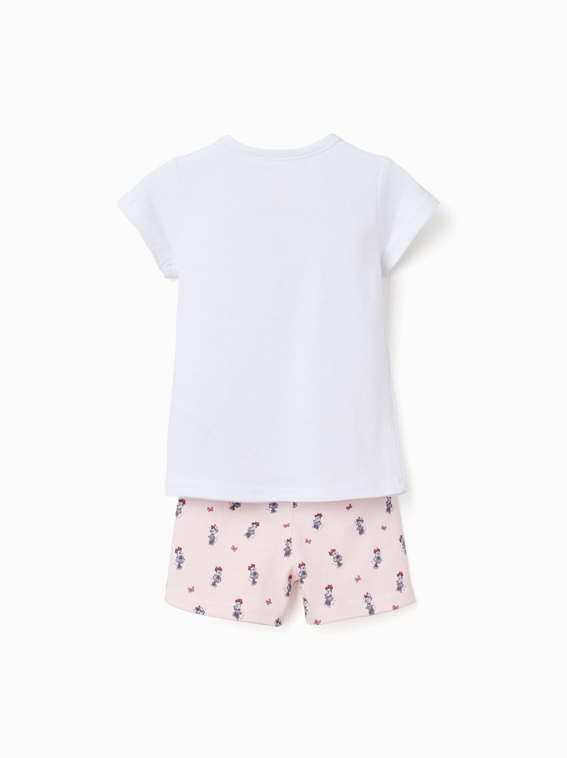 Pigiama in cotone a manica corta con Minnie Bianco - Kiabi