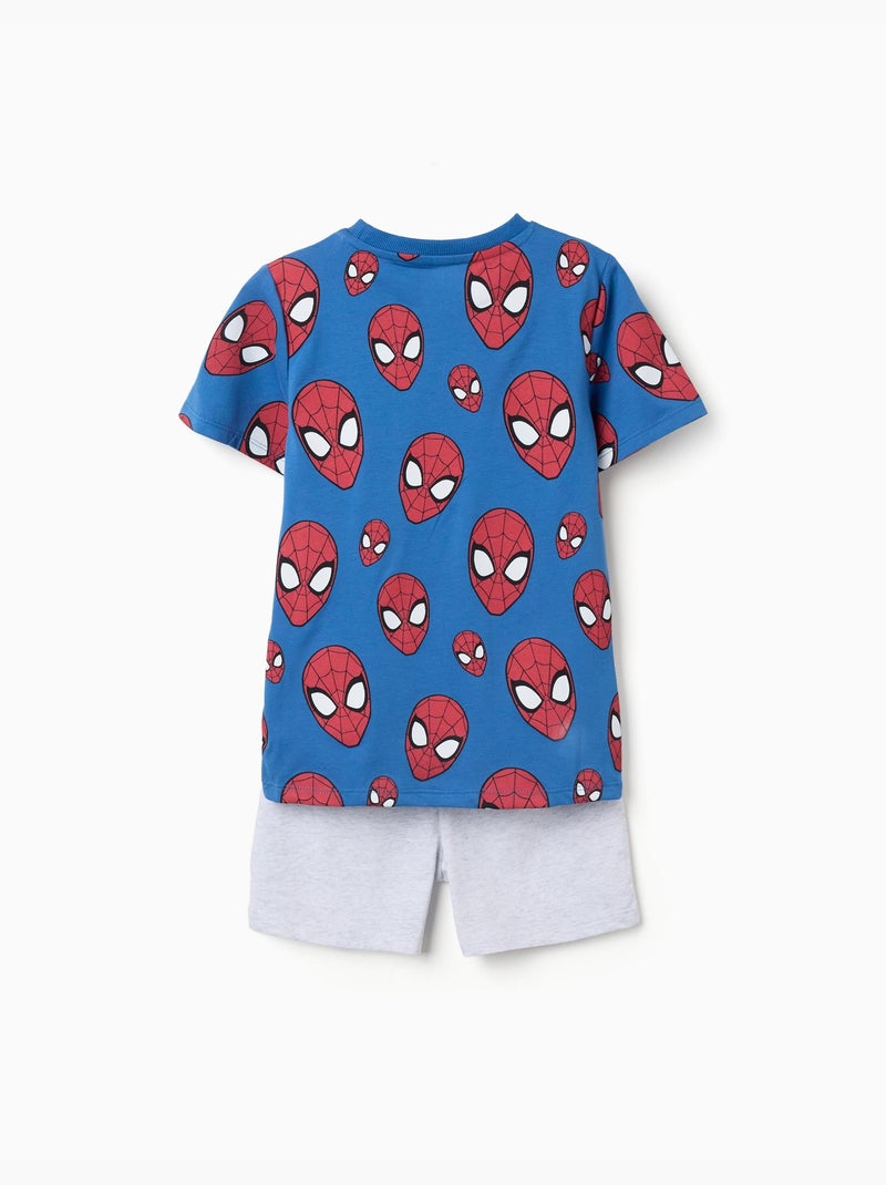 Pigiama in cotone a manica corta con motivo Spider-Man Blu Blu - Kiabi
