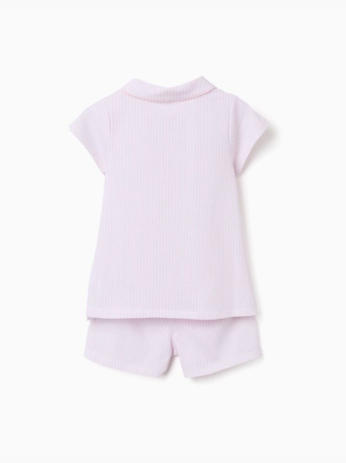 Pigiama in cotone a manica corta con righe - Kiabi