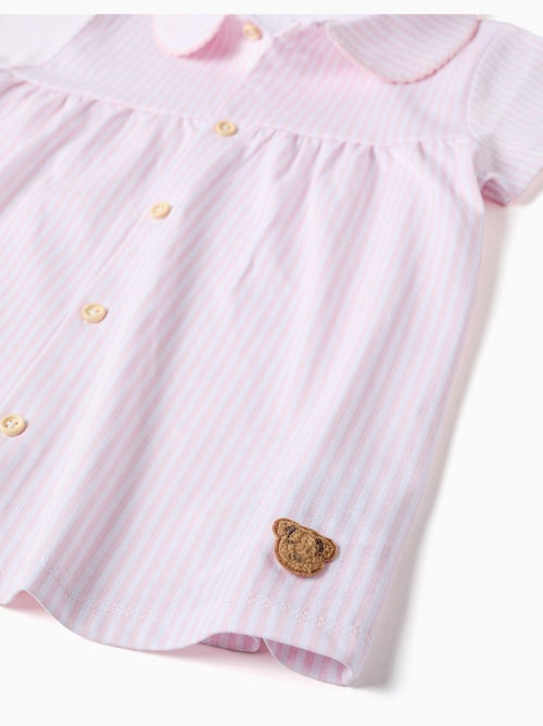 Pigiama in cotone a manica corta con righe - Kiabi