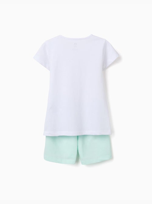 Pigiama in cotone a manica corta con stampa cuore - Kiabi