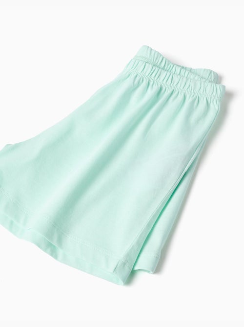 Pigiama in cotone a manica corta con stampa cuore - Kiabi