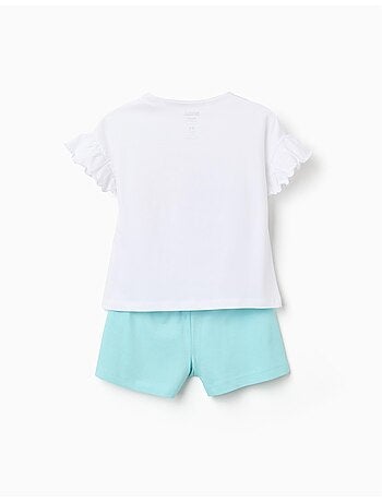 Pigiama in cotone a manica corta con stampa Hello Kitty