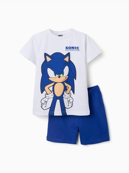 Pigiama in cotone a manica corta con stampa Sonic - Kiabi