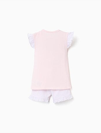 Pigiama in cotone a manica corta con stampa Stitch