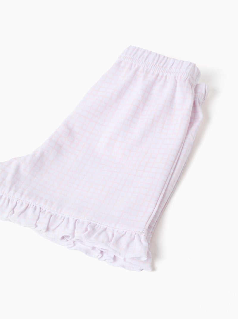 Pigiama in cotone a manica corta con stampa Stitch Rosa chiaro - Kiabi