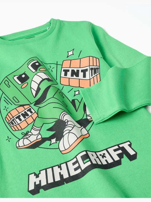 Pigiama in cotone a manica lunga con stampa Minecraft - Kiabi