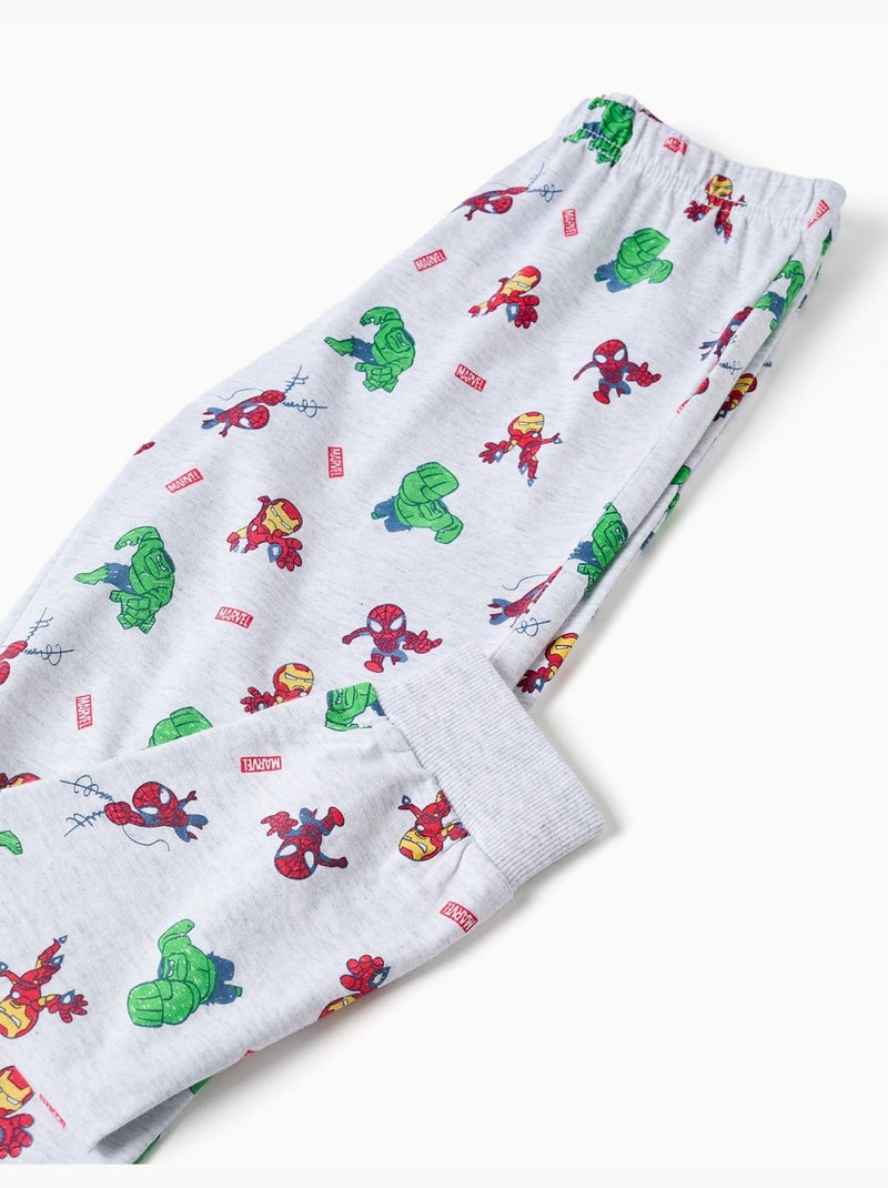 Pigiama in cotone a manica lunga con stampe Marvel Blu Blu - Kiabi