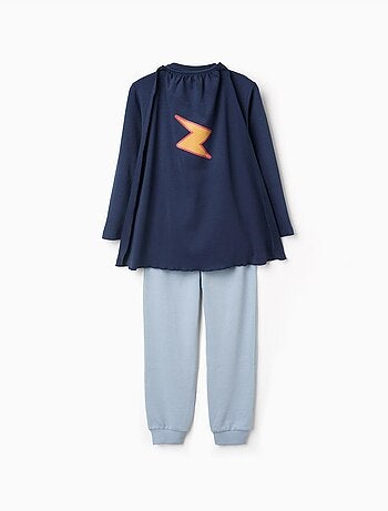 Pigiama in cotone a maniche lunghe con mantello rimovibile