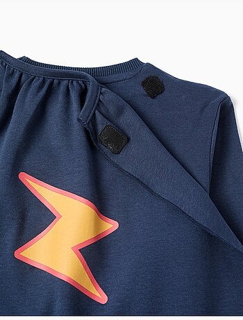 Pigiama in cotone a maniche lunghe con mantello rimovibile