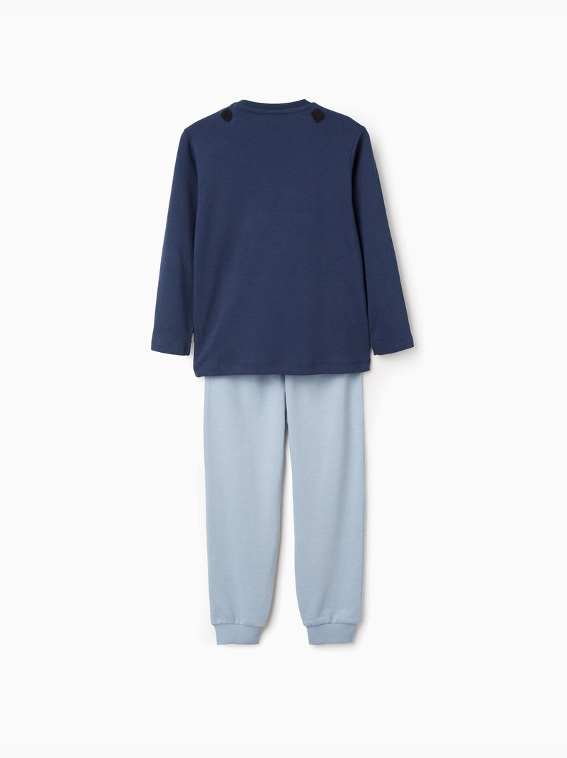 Pigiama in cotone a maniche lunghe con mantello rimovibile Blu scuro - Kiabi