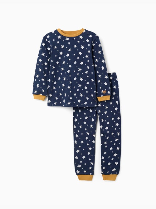 Pigiama in cotone a maniche lunghe con motivo a stelle - Kiabi