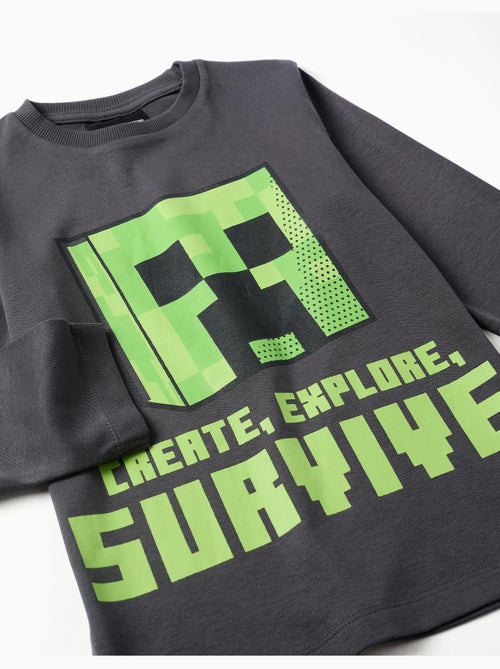Pigiama in cotone a maniche lunghe con stampa Minecraft - Kiabi