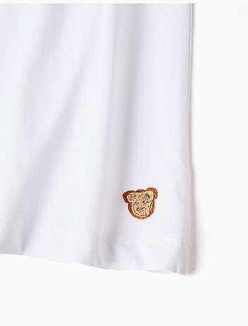 Pigiama in cotone a righe e cuori