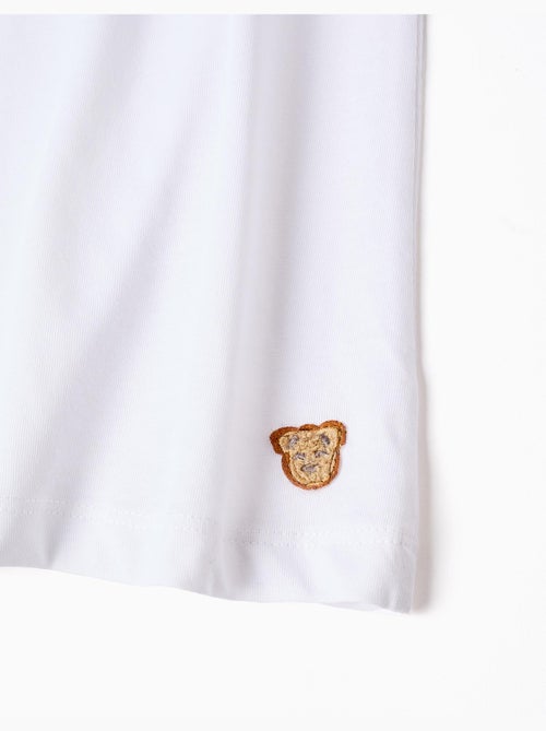 Pigiama in cotone a righe e cuori - Kiabi