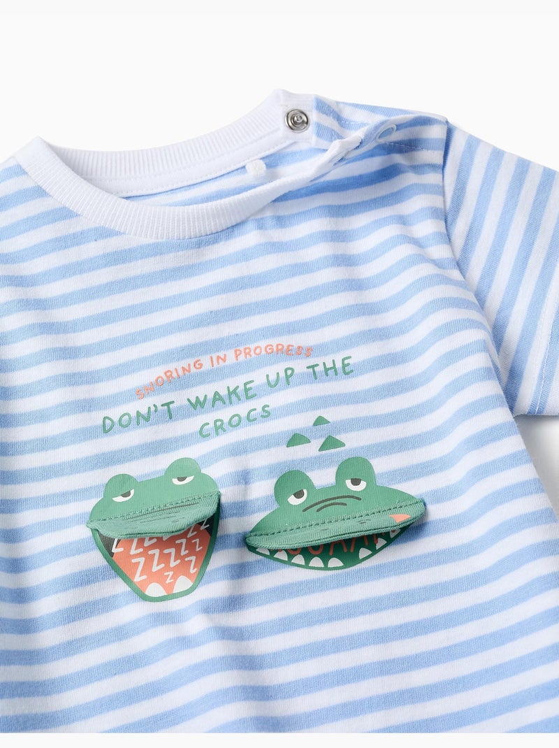 Pigiama in cotone con stampa alligatore Blu chiaro - Kiabi