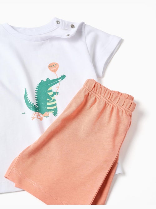 Pigiama in cotone con stampa di alligatore - Kiabi