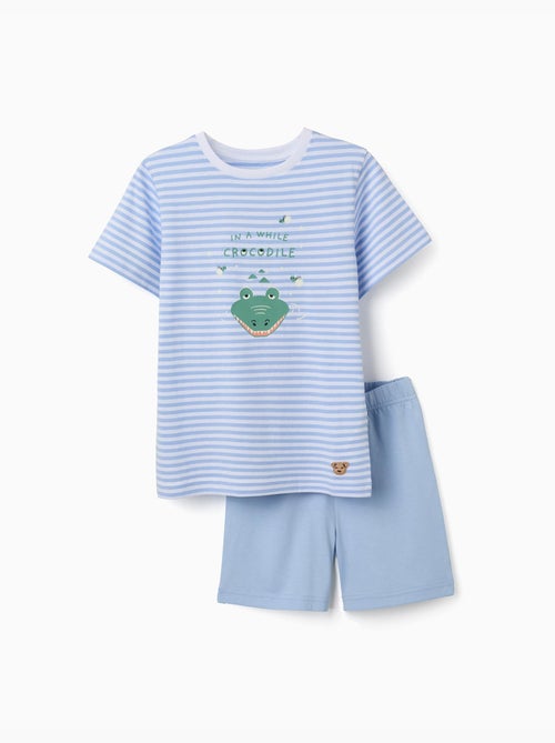 Pigiama in cotone con stampa di coccodrilli che si illuminano al buio - Kiabi