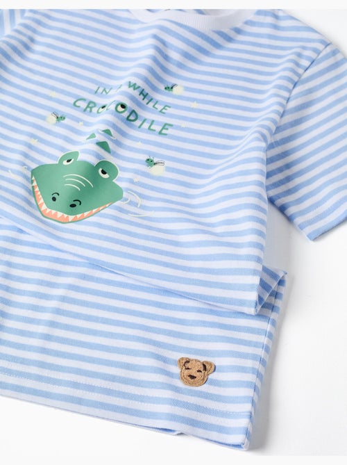 Pigiama in cotone con stampa di coccodrilli che si illuminano al buio - Kiabi