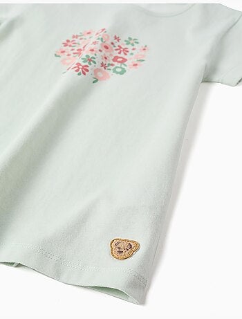 Pigiama in cotone con stampa floreale