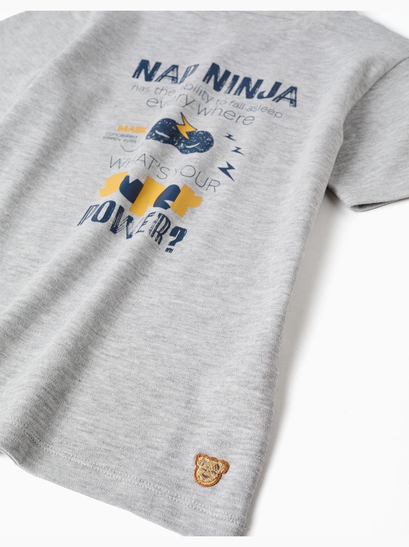 Pigiama in cotone con stampa nap ninja Grigio chiaro - Kiabi