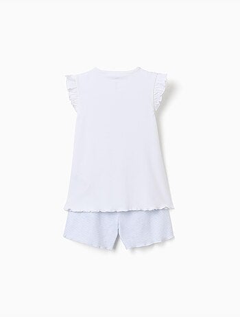 Pigiama in cotone con stampa stitch