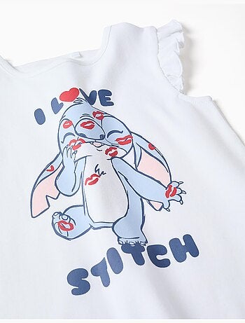 Pigiama in cotone con stampa stitch
