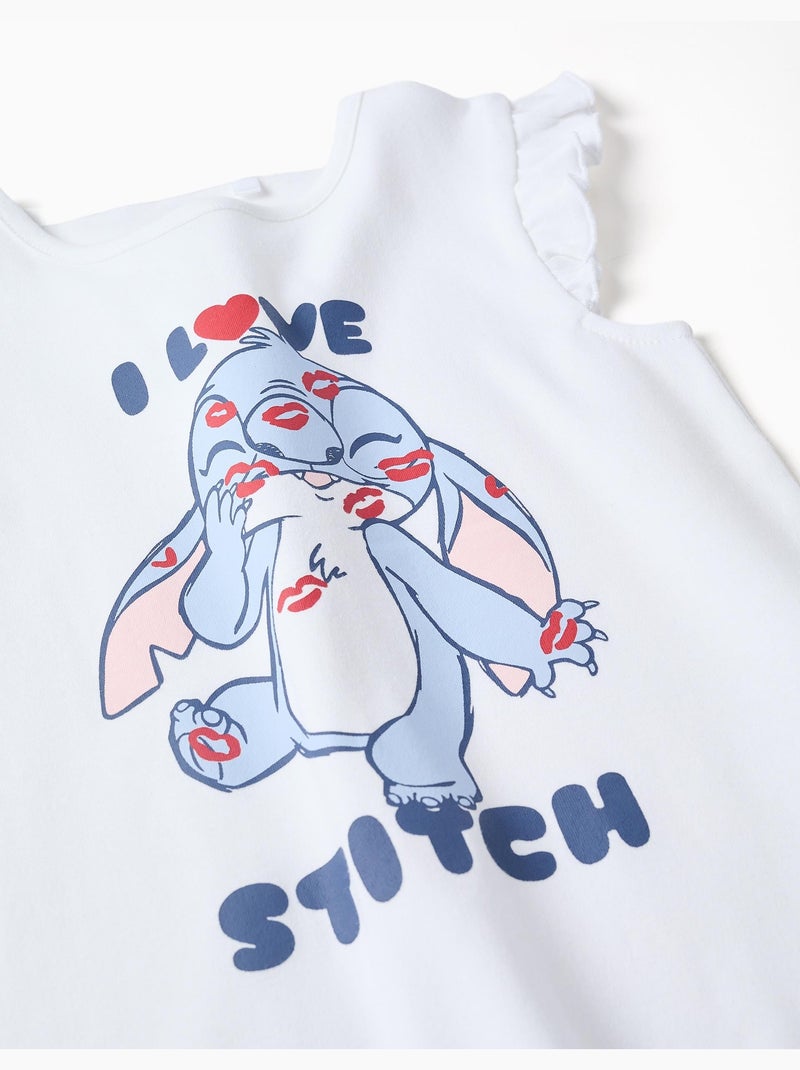 Pigiama in cotone con stampa stitch Bianco - Kiabi