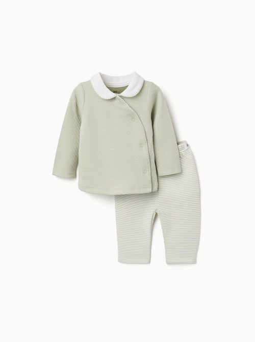 Pigiama in cotone trapuntato a maniche lunghe - Kiabi