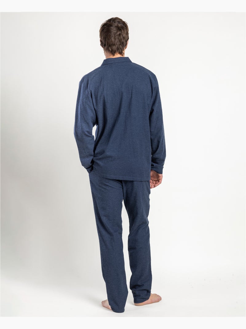 Pigiama in denim a maniche lunghe aperto da uomo ADMAS CLASSIC Blu - Kiabi