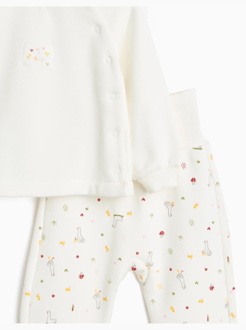 Pigiama in felpa garzata, mo fashion Beige - Kiabi
