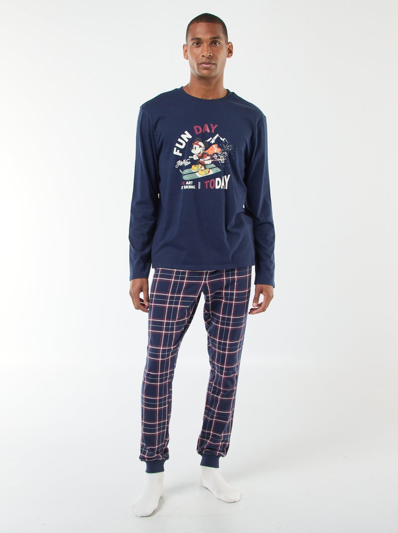 Pigiama in jersey 'Mickey' 'Disney' - T-shirt + pantaloni - 2 pezzi Blu - Kiabi