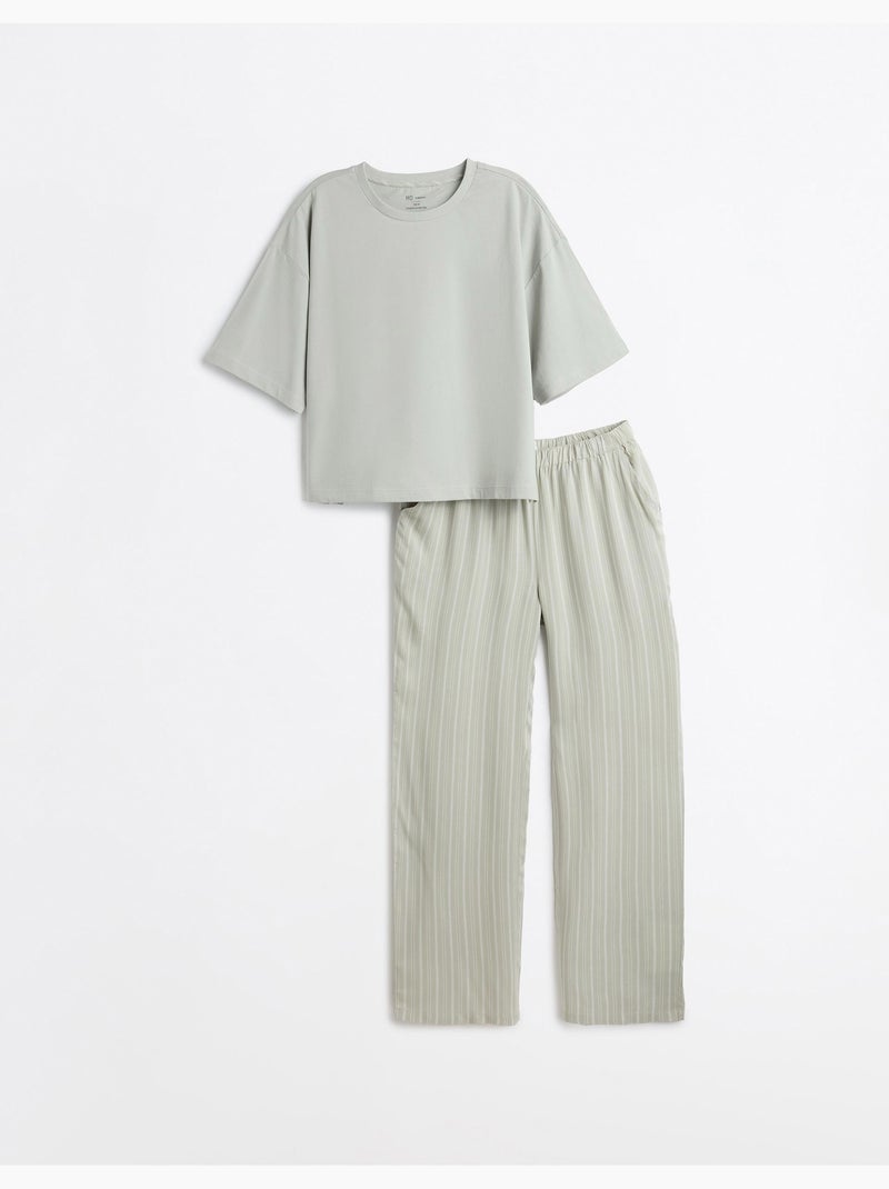 Pigiama in jersey, mo fashion Verde - Kiabi