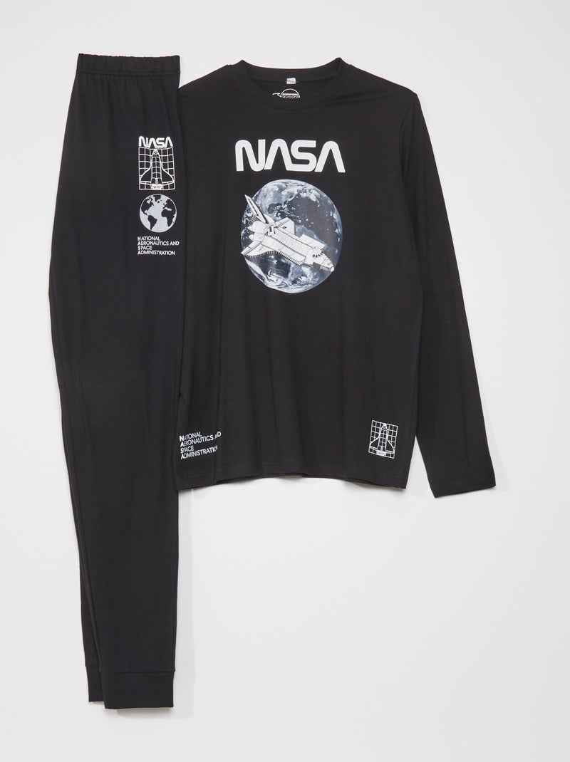 Pigiama in jersey 'NASA' nero - Kiabi