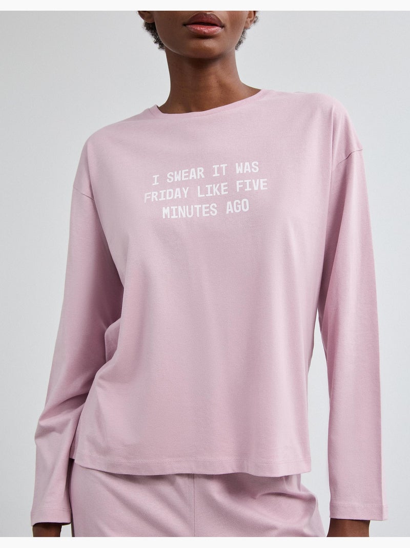 Pigiama in jersey stampato, mo fashion Rosa - Kiabi