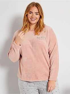 Taglie forti donna - Pigiama in maglia doudou - Kiabi