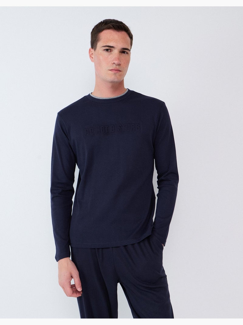 Pigiama in maglia interlock, mo fashion Blu - Kiabi