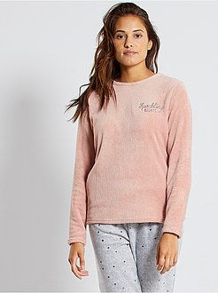 Pigiama in maglia peluche - Kiabi