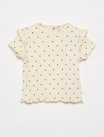 Pigiama in maglia pointelle t-shirt e shorts - 2 pezzi